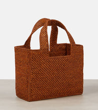 Loewe Paula's Ibiza Font Small raffia tote bag