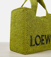 Loewe Paula's Ibiza Font Small raffia tote bag