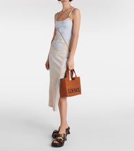 Loewe Paula's Ibiza Font Small raffia tote bag