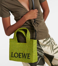 Loewe Paula's Ibiza Font Small raffia tote bag