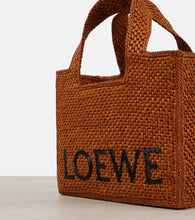 Loewe Paula's Ibiza Font Small raffia tote bag