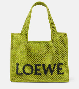 Loewe Paula's Ibiza Font Small raffia tote bag. Shop Loewe Shoulder Bags for women now.