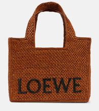 Loewe Paula's Ibiza Font Small raffia tote bag. Shop Loewe Shoulder Bags for women now.