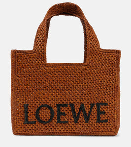 Loewe Paula's Ibiza Font Small raffia tote bag. Shop Loewe Shoulder Bags for women now.