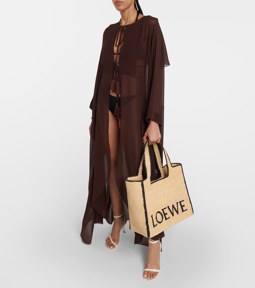 Loewe Paula's Ibiza Font Large raffia shopper