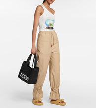 Loewe Paula's Ibiza Medium logo raffia tote bag