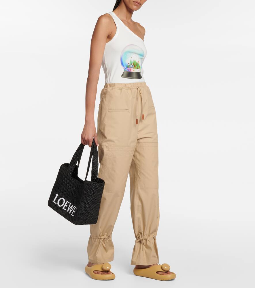 Loewe Paula's Ibiza Medium logo raffia tote bag