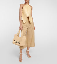 Loewe Paula's Ibiza Medium logo raffia tote bag