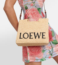 Loewe Paula's Ibiza Small logo raffia tote bag