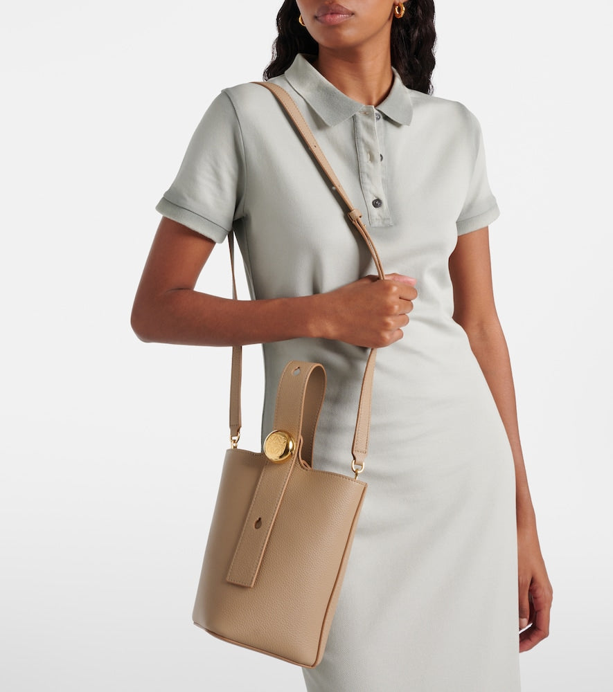 Loewe Pebble Mini leather bucket bag