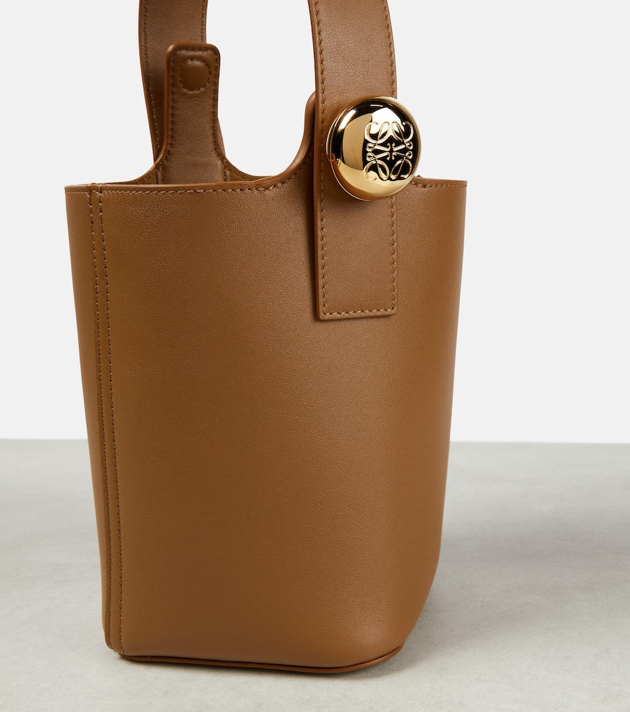 Loewe Pebble Mini leather bucket bag