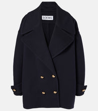 Loewe Pebble wool peacoat - Loewe Pebble羊毛双排扣大衣