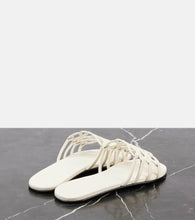 Loewe Petal Anagram leather slides