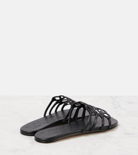 Loewe Petal Anagram leather slides