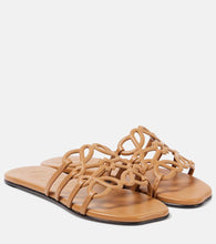 Loewe Petal Anagram leather slides