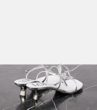 Loewe Petal metallic leather sandals