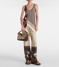 Loewe Puzzle Edge Small raffia shoulder bag