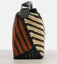 Loewe Puzzle Edge Small raffia shoulder bag