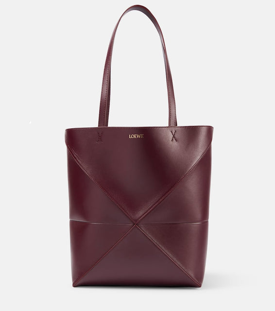 Loewe Puzzle Fold Medium leather tote bag. Shop Loewe Shoulder Bags for women now.