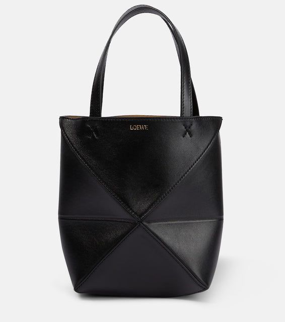 Loewe Puzzle Fold Mini leather tote bag. Shop Loewe Shoulder Bags for women now.