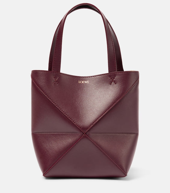Loewe Puzzle Fold Mini leather tote bag. Shop Loewe Shoulder Bags for women now.