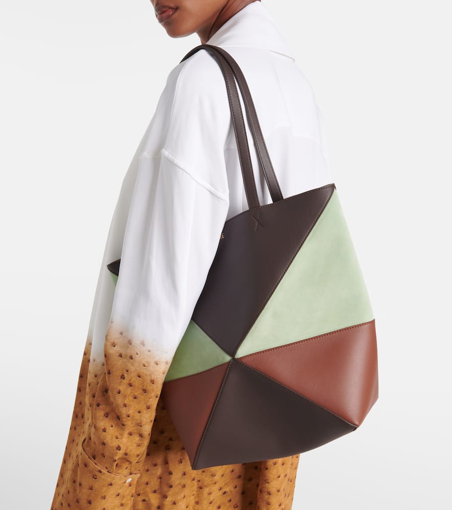 Loewe Puzzle Fold leather tote bag