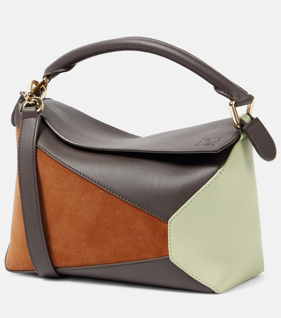 Loewe Puzzle Small leather and suede crossbody bag. Shop Loewe Crossbody Bags for women now.