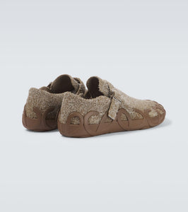 Loewe Rise suede slippers