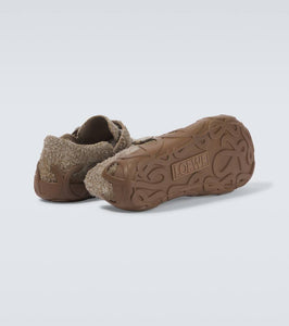 Loewe Rise suede slippers
