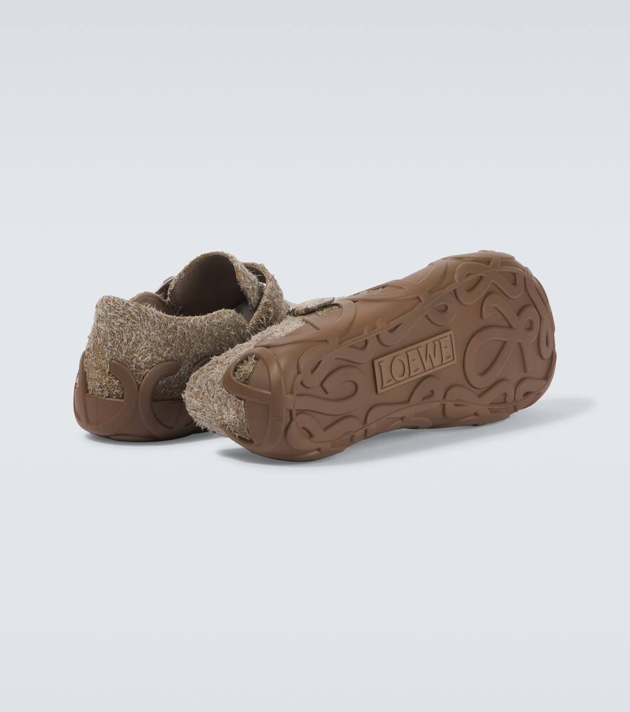 Loewe Rise suede slippers