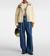 Loewe Shearling-trimmed cotton-blend puffer jacket