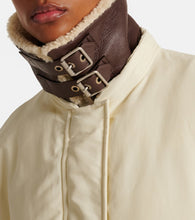 Loewe Shearling-trimmed cotton-blend puffer jacket