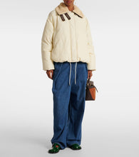 Loewe Shearling-trimmed cotton-blend puffer jacket