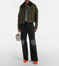 Loewe Shearling-trimmed cotton twill blouson