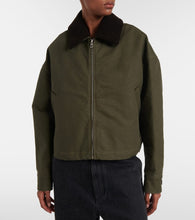 Loewe Shearling-trimmed cotton twill blouson