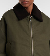 Loewe Shearling-trimmed cotton twill blouson