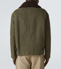 Loewe Shearling-trimmed cotton twill jacket