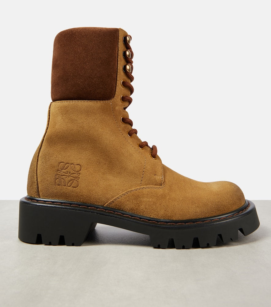 Loewe Sierra suede combat boots