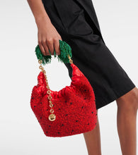 Loewe Squeeze Fruit Mini beaded leather tote bag