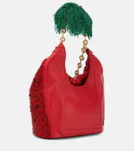 Loewe Squeeze Fruit Mini beaded leather tote bag