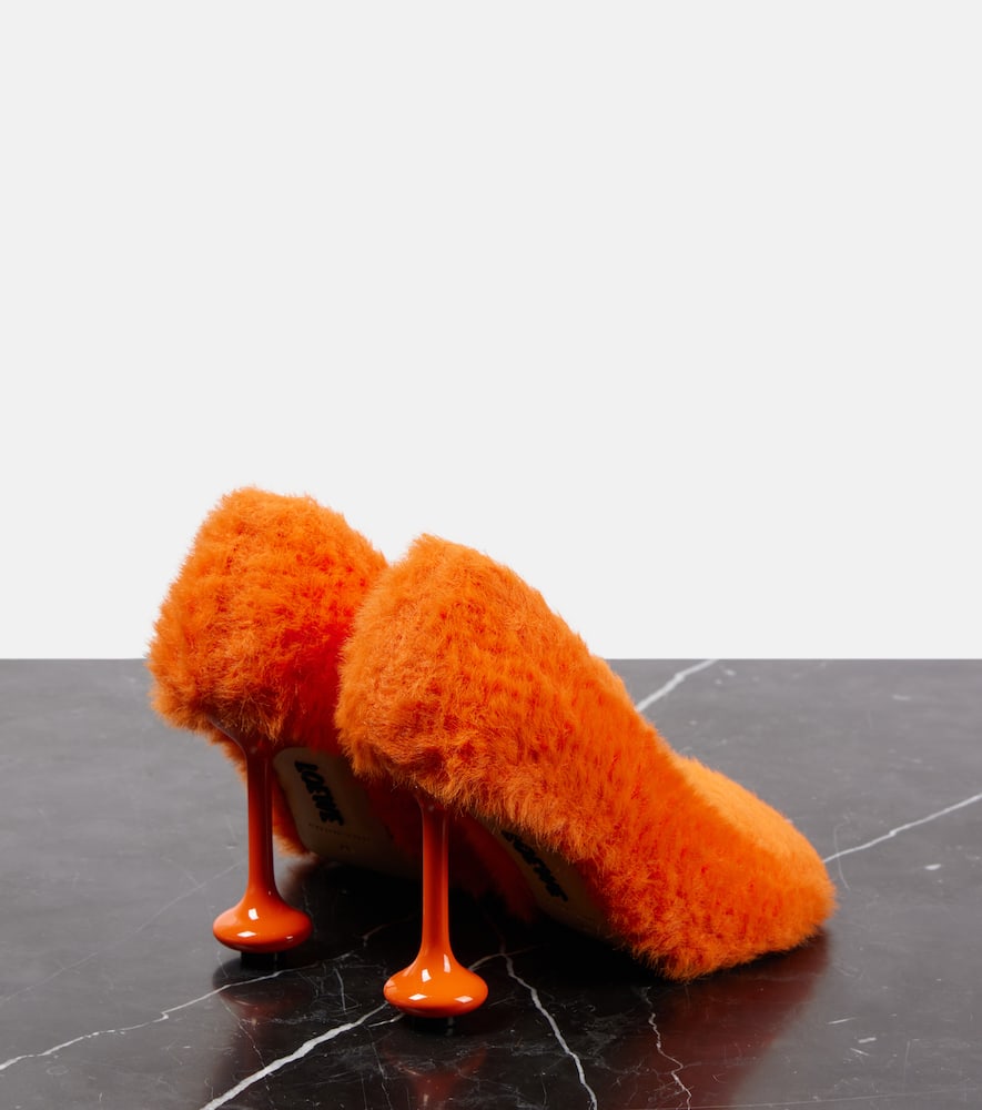 Loewe Toy 90 faux shearling pumps