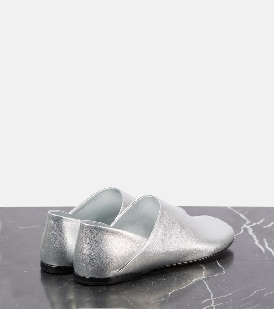Loewe Toy metallic leather slippers