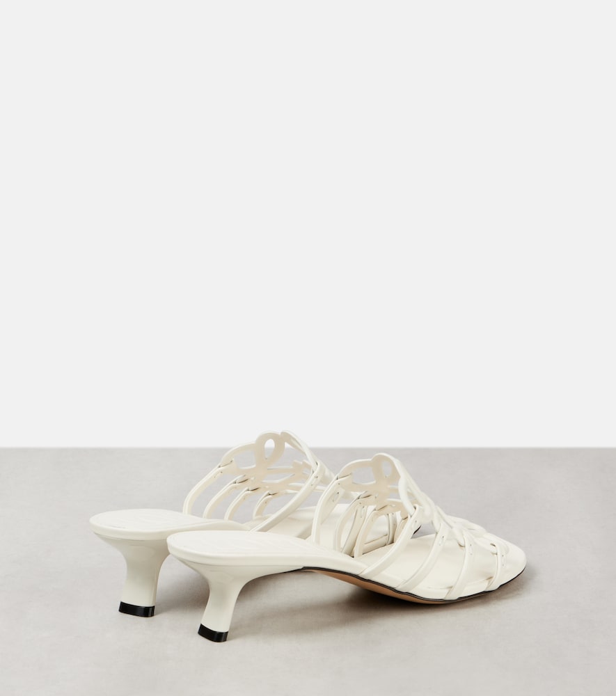 Loewe Anagram leather mules (White) - Heeled Sandals