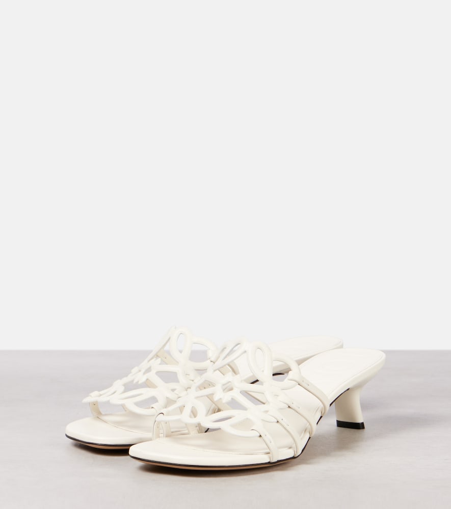 Loewe Anagram leather mules (White) - Heeled Sandals