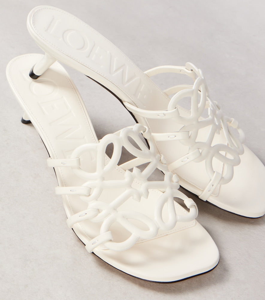 Loewe Anagram leather mules (White) - Heeled Sandals