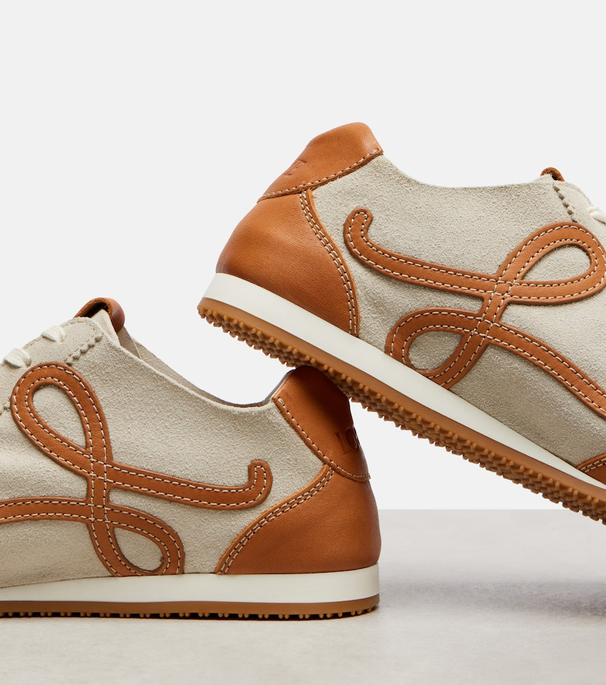 Brown Loewe Ballet Runner 2.0 suede sneakers - Low-Top Sneakers