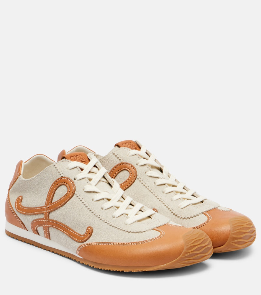 Brown Loewe Ballet Runner 2.0 suede sneakers - Low-Top Sneakers