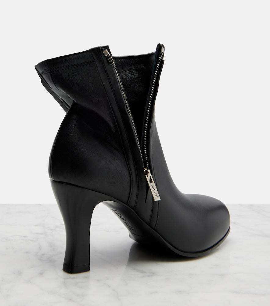Black Loewe Bobine 90 leather ankle boots - Mid Heel Boots