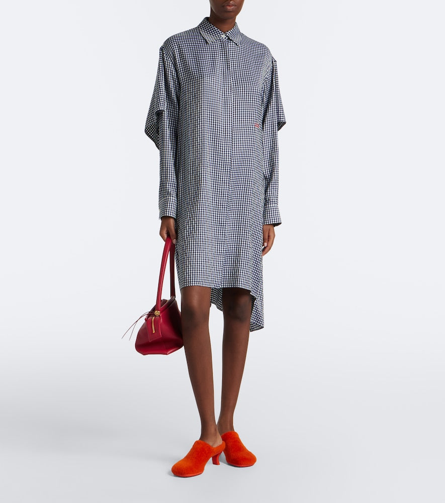 Loewe Dive shearling mules (Orange) - Mid Heel Pumps