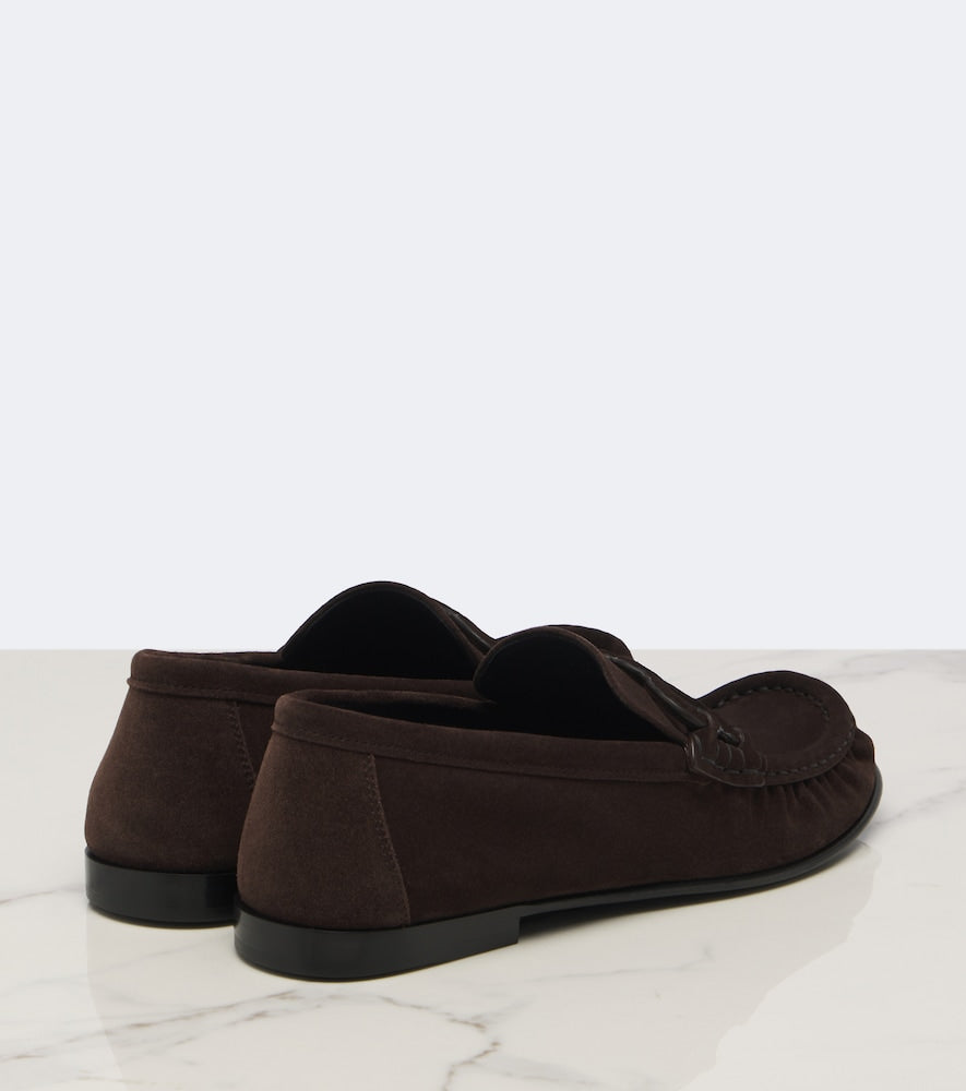 Loewe Double L suede loafers - Brown Loafers